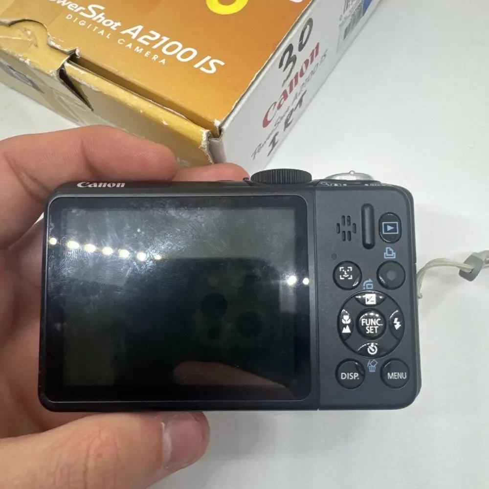 Canon PowerShot A2100 IS 12.1MP - Tested Working W/ Box And Manual Good Conditio